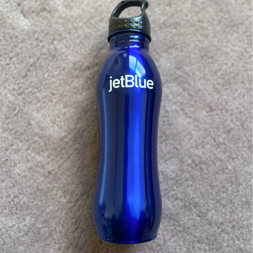 JetBlue Sweda Water Bottle Blue Brand New